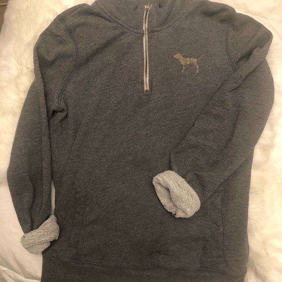 PINK Victoria’s Secret 1/4 Zip Sweatshirt - Picture 2 of 4